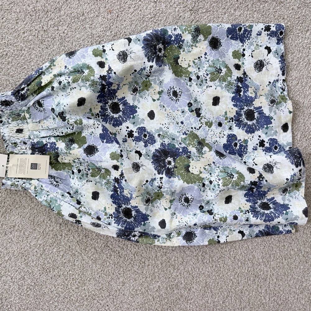 Garnet Hill Floral Skirt in Blue and Green - Picture 4 of 4